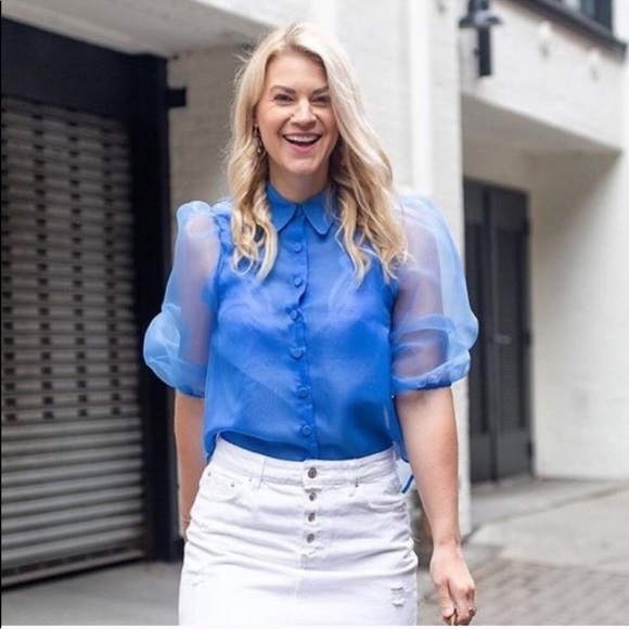 Zara Tops Zara Organza Blouse With Full Sleeves Poshmark